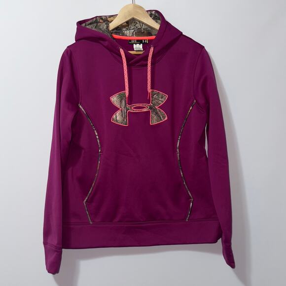 Under Armour Pullover pink/Purple Hoodie women's Size Large - Picture 1 of 7